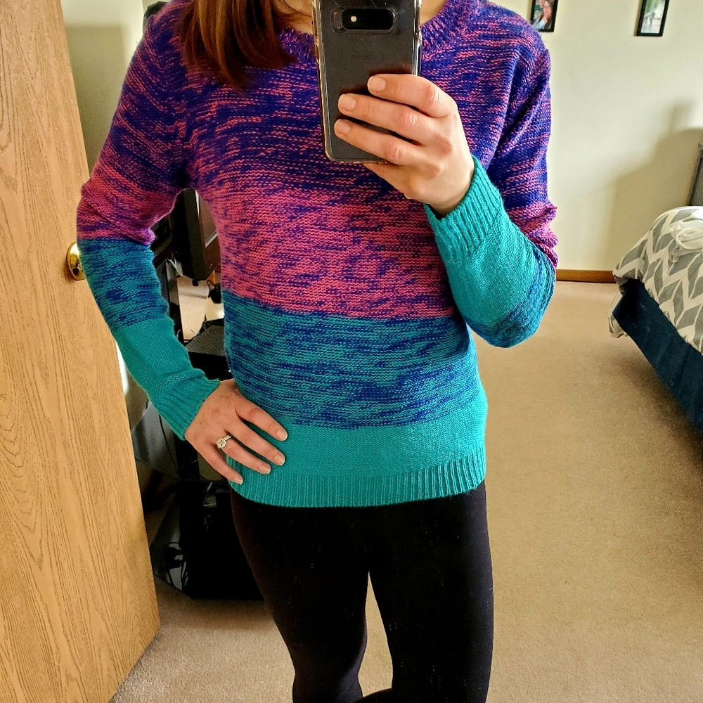 Under Skies Color Block Sweater